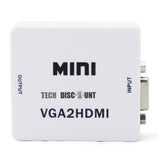 TD® Convertisseur VGA vers HDMI Pour Ordinateur vers TV Carte Vidéo Converter 1024 × 768P à 60HZ Convertisseur Vidéo Enregistrement